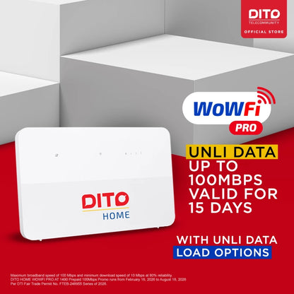 DITO Home WoWFi Pro w/ FREE Unli Data for 15/30 days