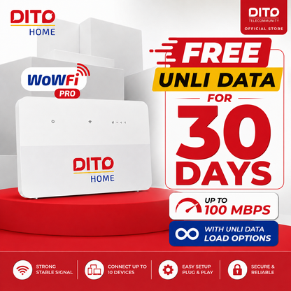 DITO Home WoWFi Pro w/ FREE Unli Data for 15/30 days